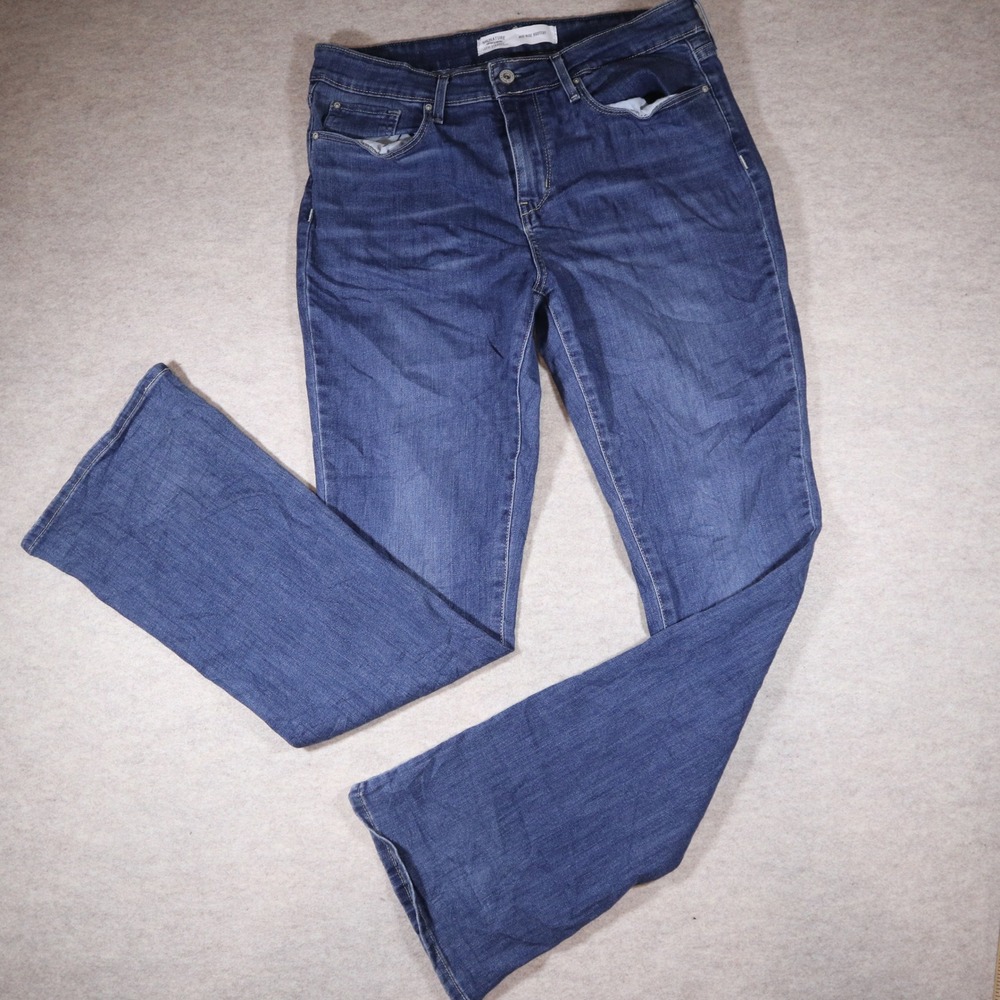 Signature by Levi Strauss Mid Rise Bootcut Jeans Womens 12L Blue Denim Western